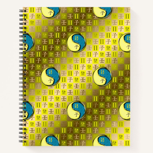 Zwillinge & Wasser-Ratte Notizbuch (Vorderseite)