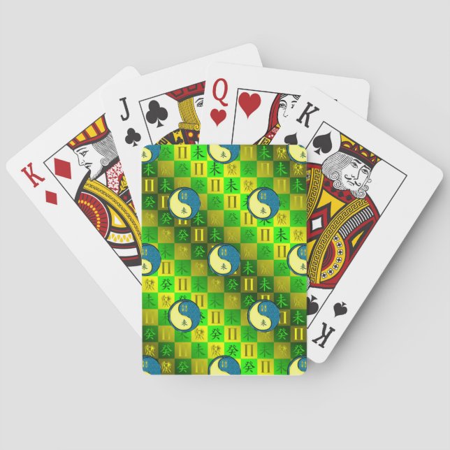 Zwillinge & Wasser Ziege Spielkarten (Rückseite)