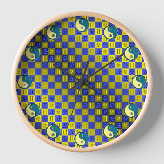 Zwillinge & Wasserbüffel Uhr (Vorderseite)