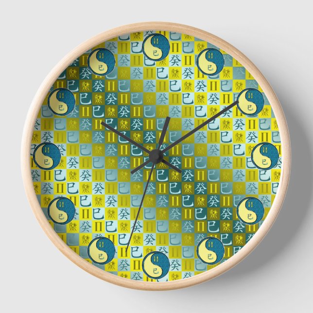 Zwillinge & Wasserschlange Uhr (Vorderseite)