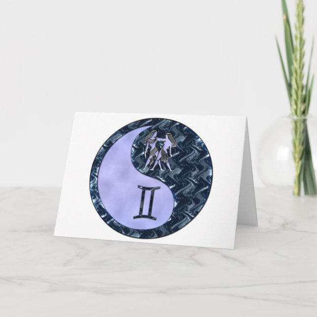 Zwillinge Yin Yang Karte (Vorderseite)