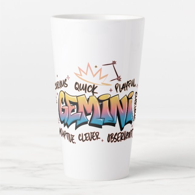 Zwillinge Zodiac Graffiti  Milchtasse (Vorderseite)