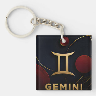 Zwillinge Zodiac Luxus Himmels Astrologie Geschenk Schlüsselanhänger