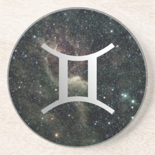 Zwillinge Zodiac Sternzeichen Universum Getränkeuntersetzer