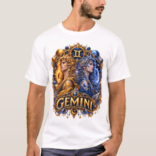 Zwillinge Zodiac Zwillinge – Himmlische Astrologie T-Shirt