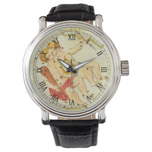 Zwillinge Zwillinge Vintage Konstellation Uranias Armbanduhr