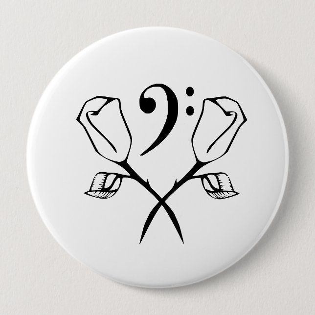 ZwillingRose über Bass Clef Button (Vorderseite)