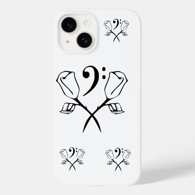 ZwillingRose über Bass Clef Case-Mate iPhone Hülle (Rückseite)