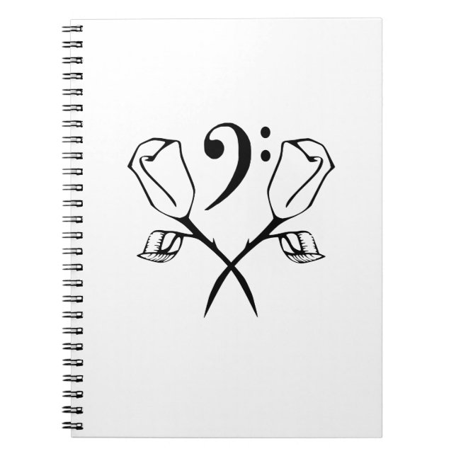 ZwillingRose über Bass Clef Notizblock (Vorderseite)