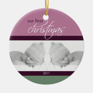 Zwillings-1. Weihnachtsbrauch-Verzierung (Pflaume) Keramikornament