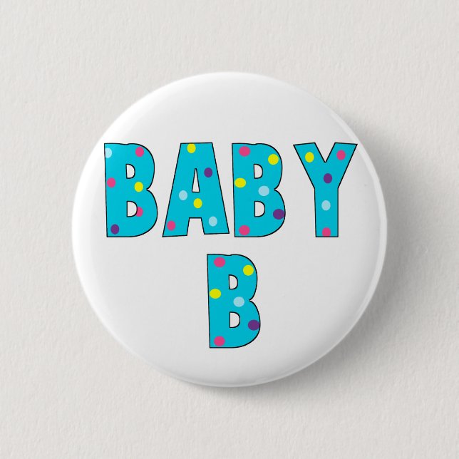 Zwillings-Baby B Brights Button (Vorderseite)
