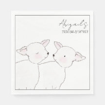 Zwillings-Babyparty Kleines Lamm