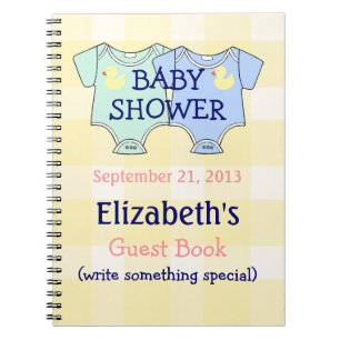 Zwillings-BabypartyGuestbook Notizblock