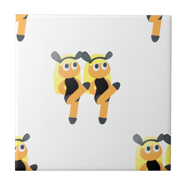 Zwillings-Emoji Fliese (Vorderseite)