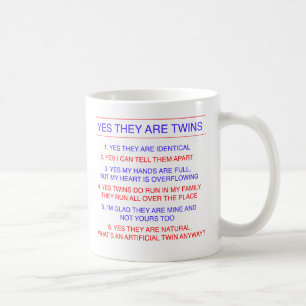 Zwillings-Fragen identisch Kaffeetasse