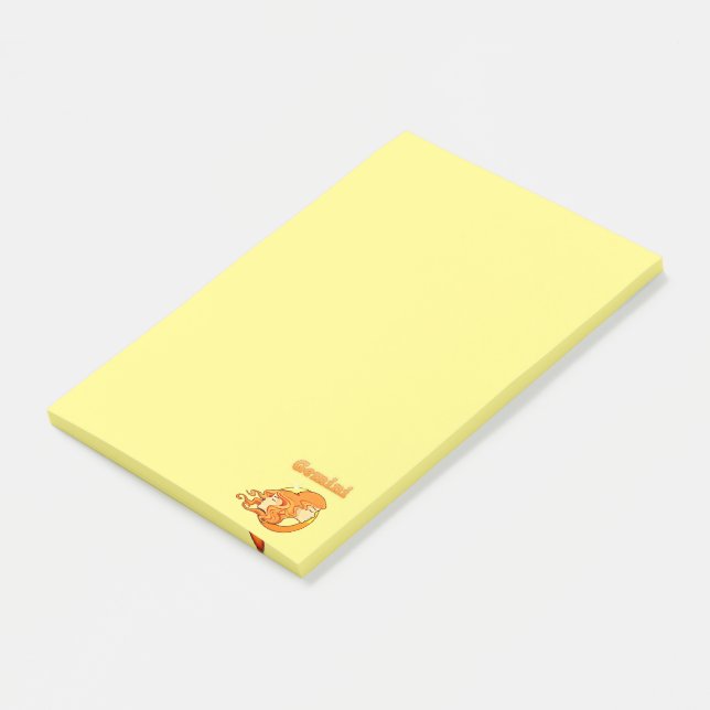 Zwillings-Illustration des Sternzeichens Post-it Klebezettel (angewinkelt)