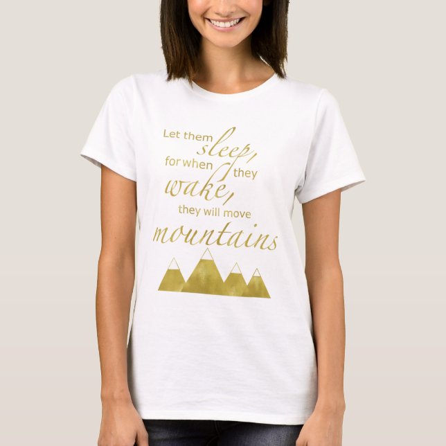 Zwillings-MutterschaftsT - Shirt-Goldfolien-Zitat T-Shirt (Vorderseite)