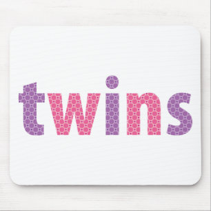 ZWILLINGS-SAMMLUNG - Mädchen {Veilchen + Rosa} Mousepad