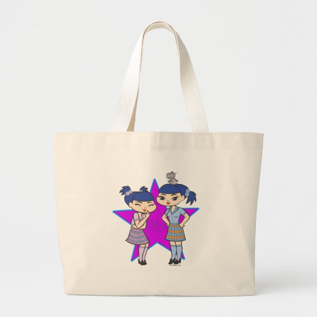 Zwillings-Taschen-Tasche Jumbo Stoffbeutel (Vorne)
