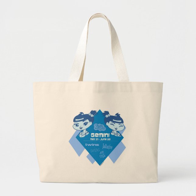 Zwillings-Taschen-Tasche Jumbo Stoffbeutel (Vorne)