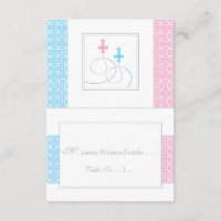 Zwillings-Taufe-Tabellen-Platzkarte |, das Sie