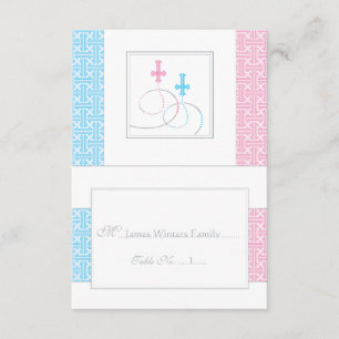 Zwillings-Taufe-Tabellen-Platzkarte  , das Sie Einladung