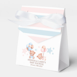 Zwillings-Teddybär-Babyparty für Mädchen und Junge Geschenkschachtel