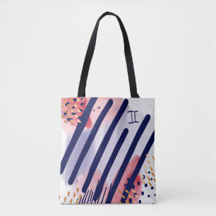 Zwillings-Tierkreis-abstrakte Tasche