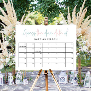 Zwillingsbabwdusche Rosa moderne Typografie Poster