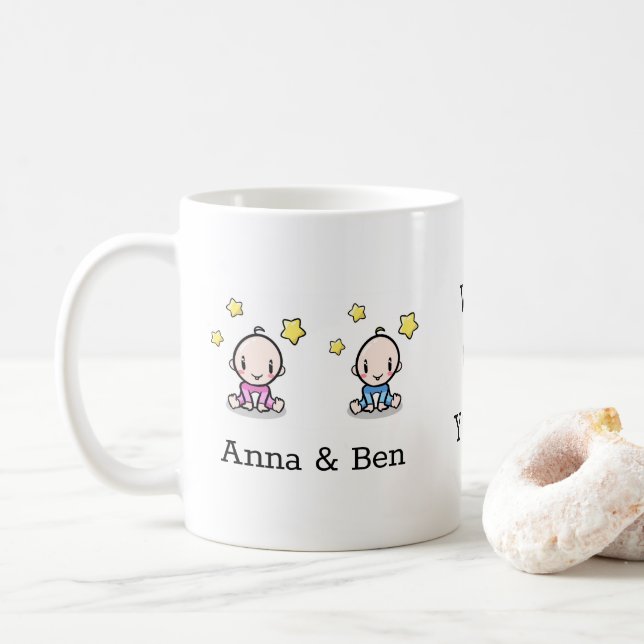 Zwillingsbabys: Liebe Mama Tasse, Kaffeetasse (Mit Donut)