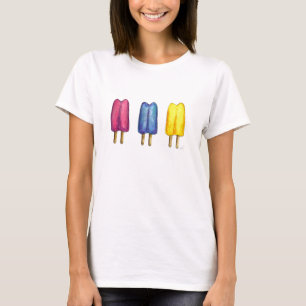 Zwillingsblauer Pop Frozen Popsicles Ice Lolelblau T-Shirt