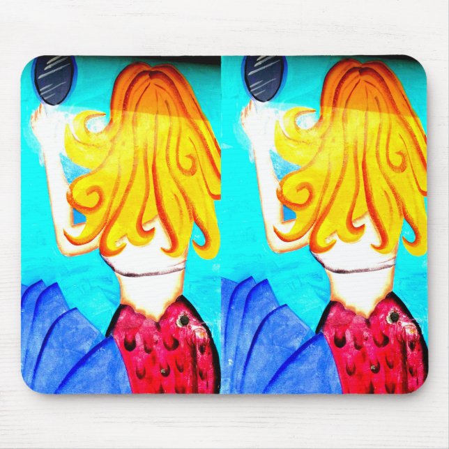 Zwillingsblonde Mousepad (Vorne)