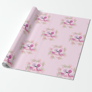 Zwillingsbrand in Rosa Geschenkpapier