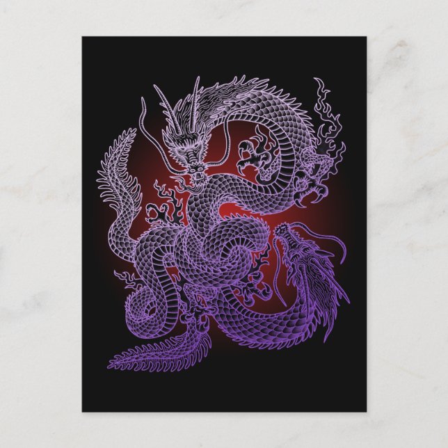 Zwillingsdrache(P) Postkarte (Vorderseite)