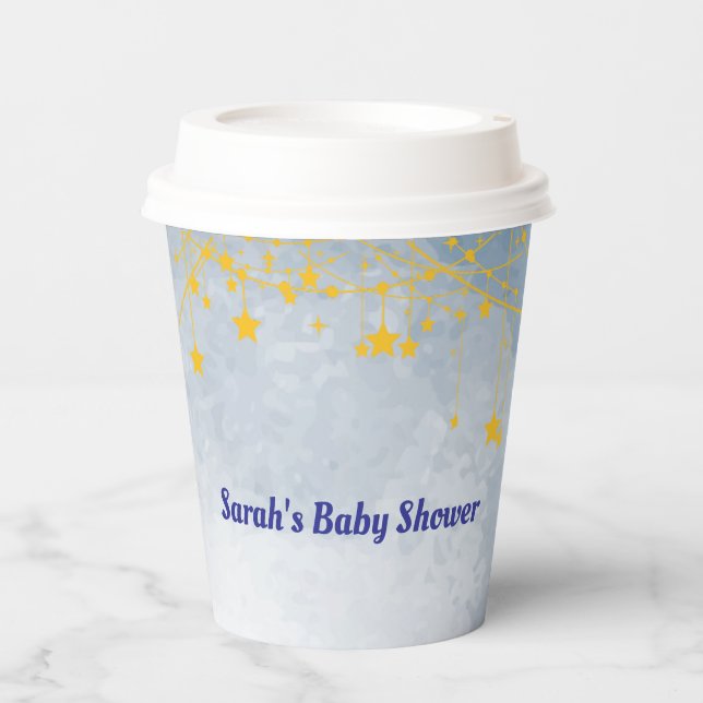 Zwillingsdusche Sun und Moon Thema Pappbecher (Vorderseite)