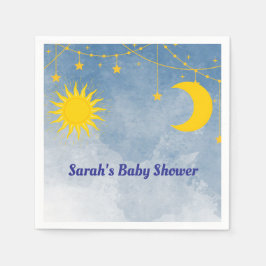 Zwillingsdusche Sun und Moon Thema Serviette