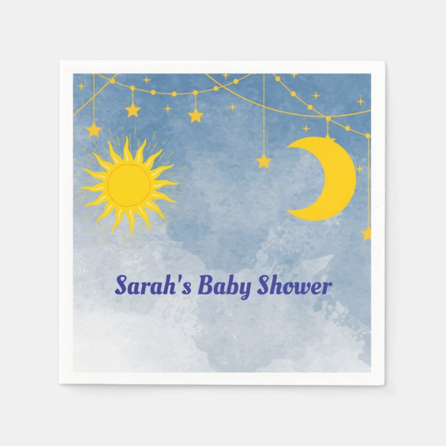 Zwillingsdusche Sun und Moon Thema Serviette (Vorderseite)