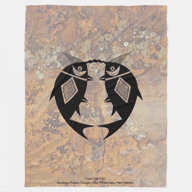 Zwillingsfische, Teppiche aus Mimbres Fleecedecke (Vorderseite)