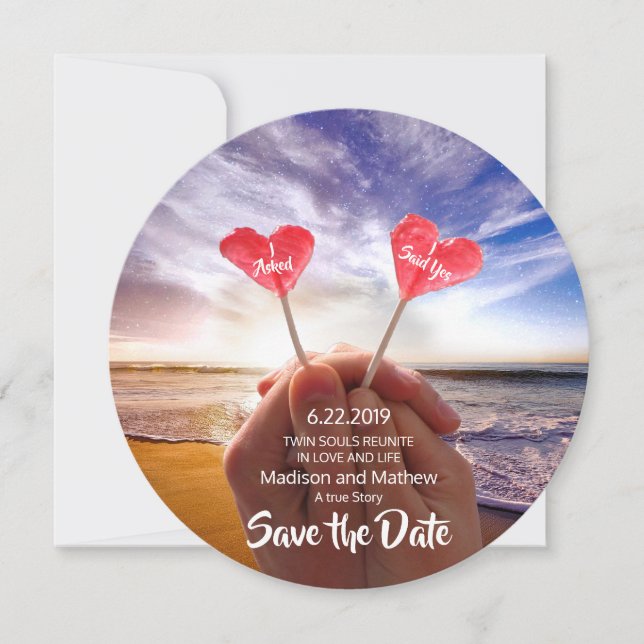Zwillingsflame Speichern Sie die Daten Save The Date (Vorderseite)