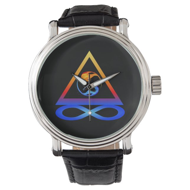 Zwillingsflame Symbol- Armbanduhr (Vorderseite)