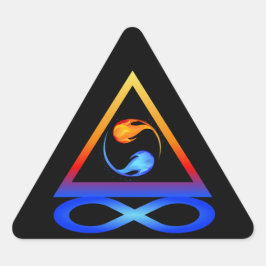 Zwillingsflame Symbol- Dreieckiger Aufkleber