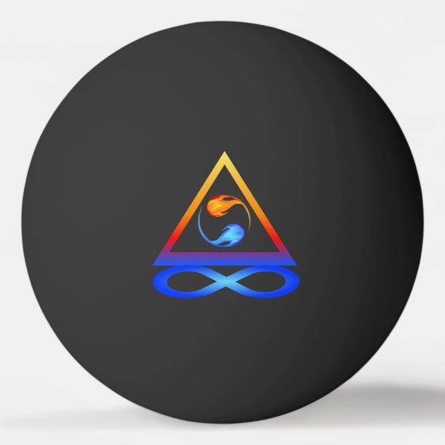 Zwillingsflame Symbol- Tischtennisball (Vorderseite)
