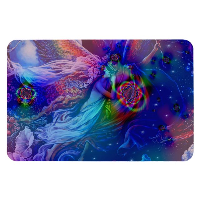 Zwillingsflamme im Himmel Magnet (Horizontal)