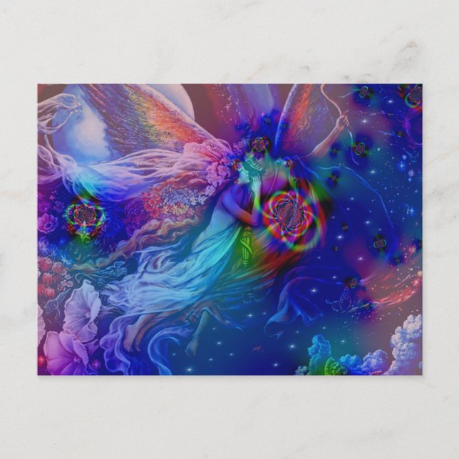 Zwillingsflamme im Himmel Postkarte (Vorderseite)