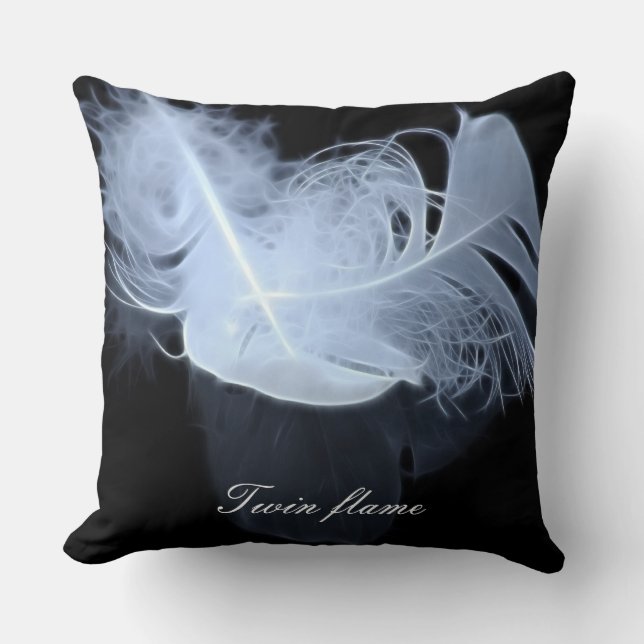 Zwillingsflammfedern und Reflektion Kissen (Vorderseite)