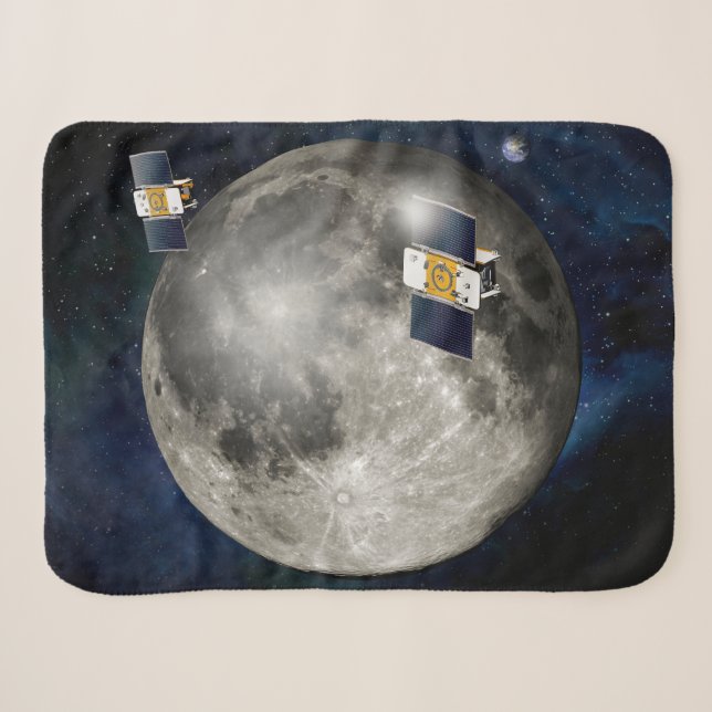 Zwillingsgras-Raumsonde, die den Mond umkreisen. Sherpadecke (Vorderseite (Horizontal))