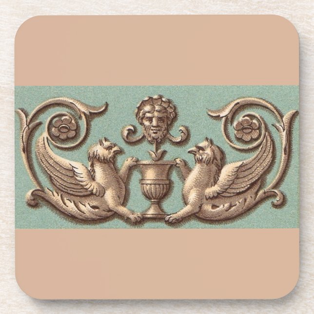 Zwillingsgriffins Getränkeuntersetzer (Vorderseite)