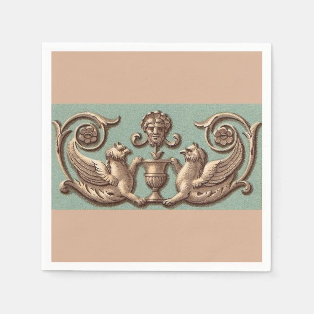 Zwillingsgriffins Serviette (Vorderseite)