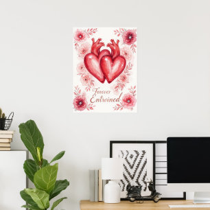 Zwillingsherzen für immer verzaubert von Flora Poster