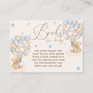 Zwillingsjungen Baby Shower Bücher für Baby Begleitkarte